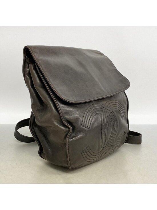 Chanel Backpack Lambskin Black Silver main image 6